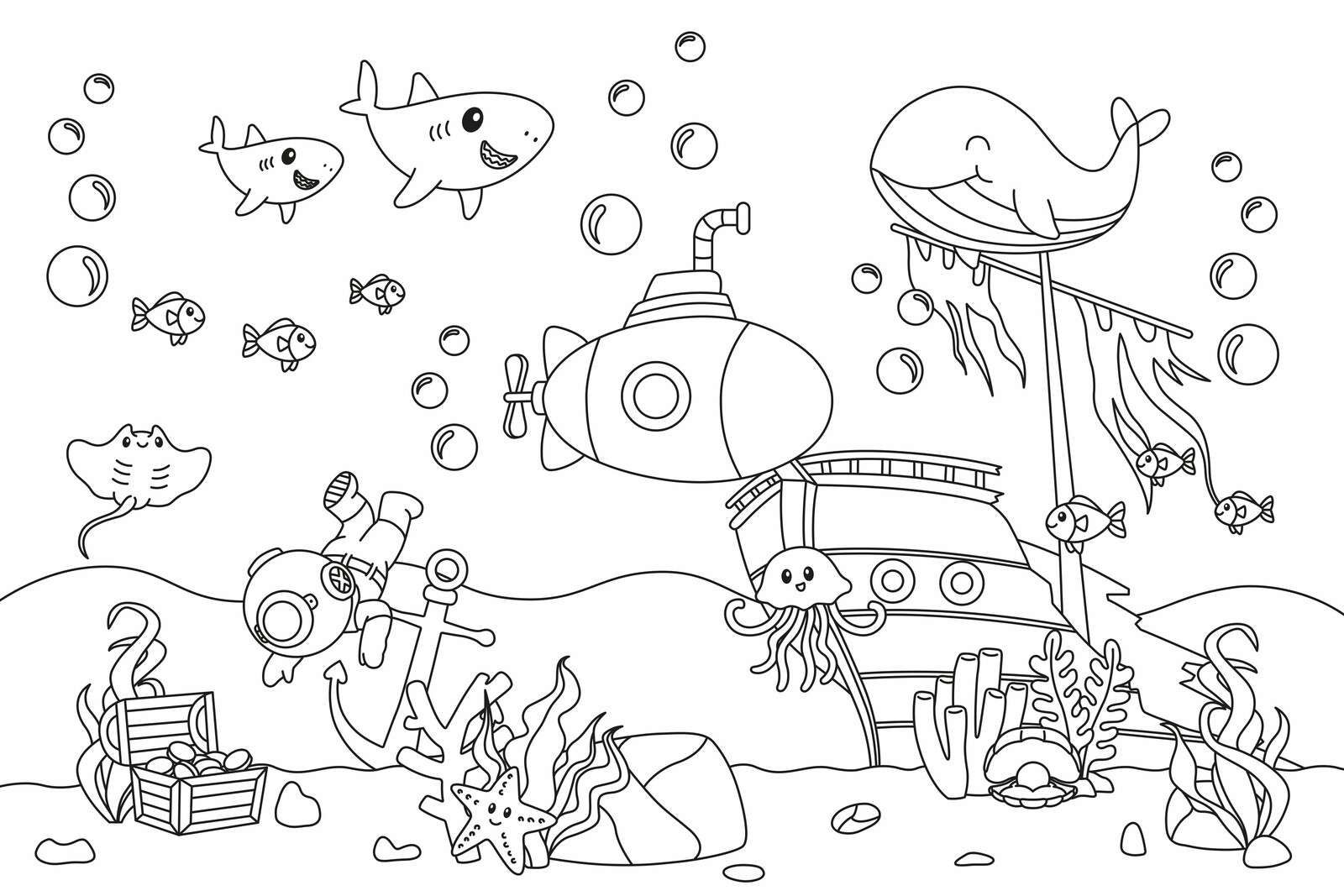 Poszukiwacze skarbów w głębokim morzu