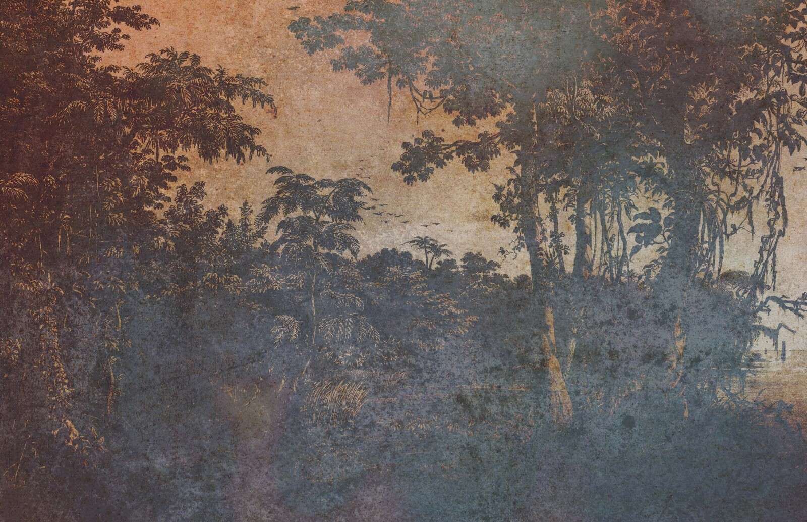 Zniszczona dżungla w półmroku