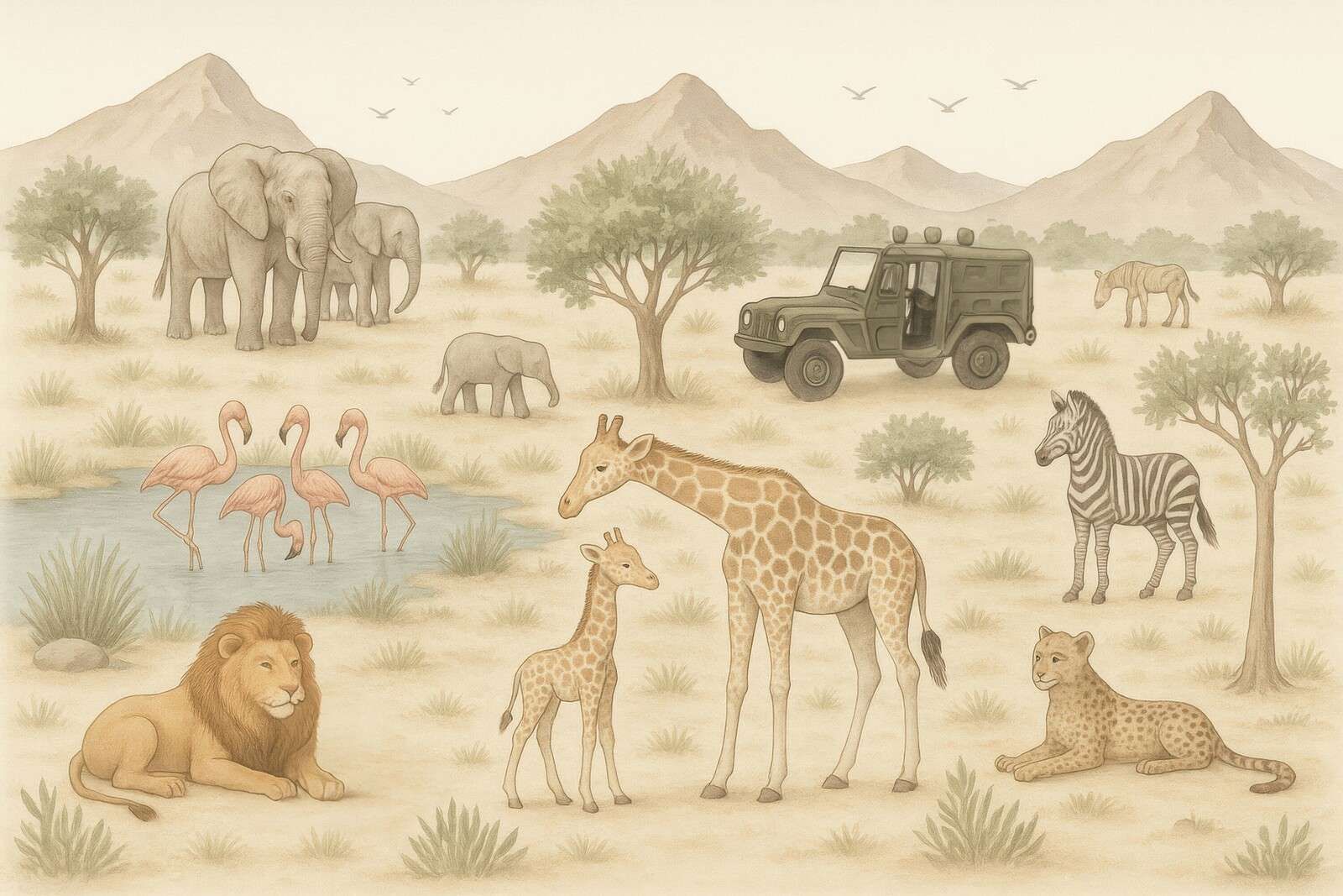 Przygodowy safari na sawannie