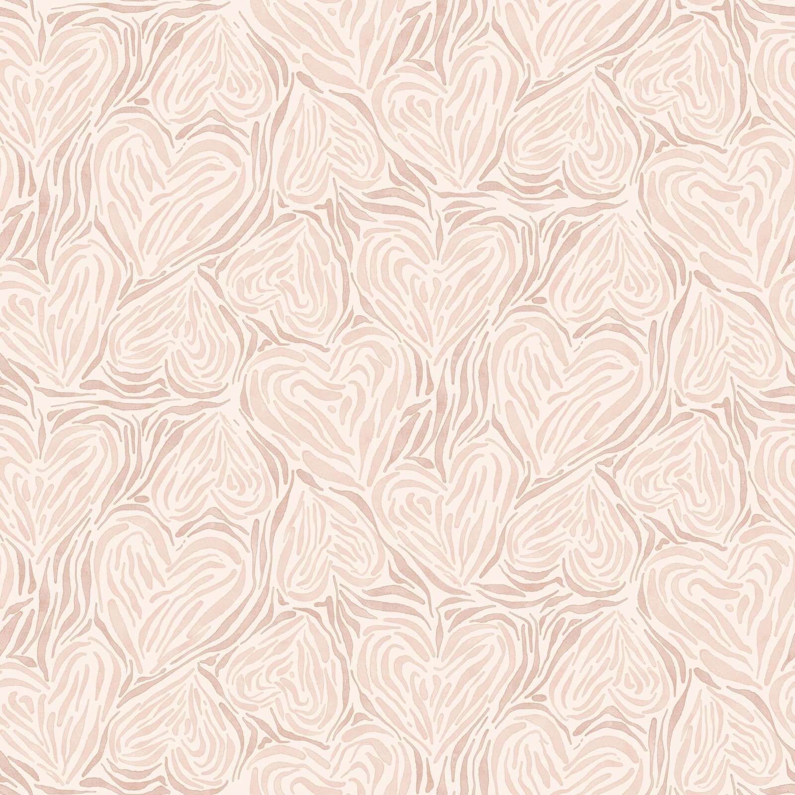 Organiczne liście w kolorze blush beige