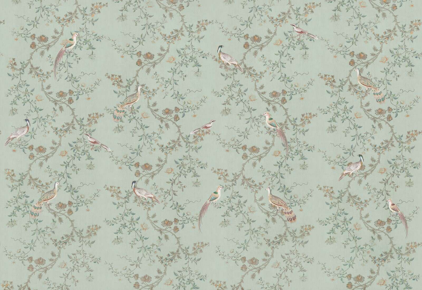 Bażanty w eleganckich pnączach