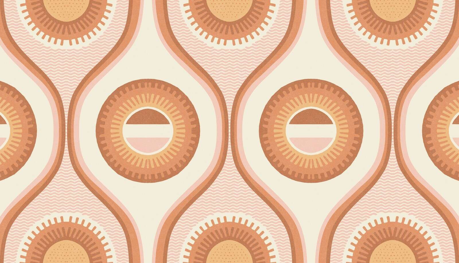 Promienie słoneczne w ciepłych odcieniach retro.