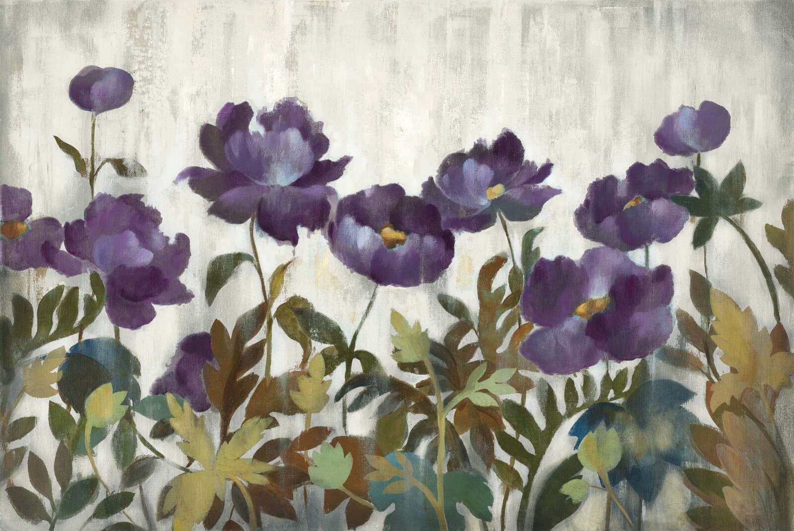 Fioletowa Przepych Kwiatów W Cieniu Liści