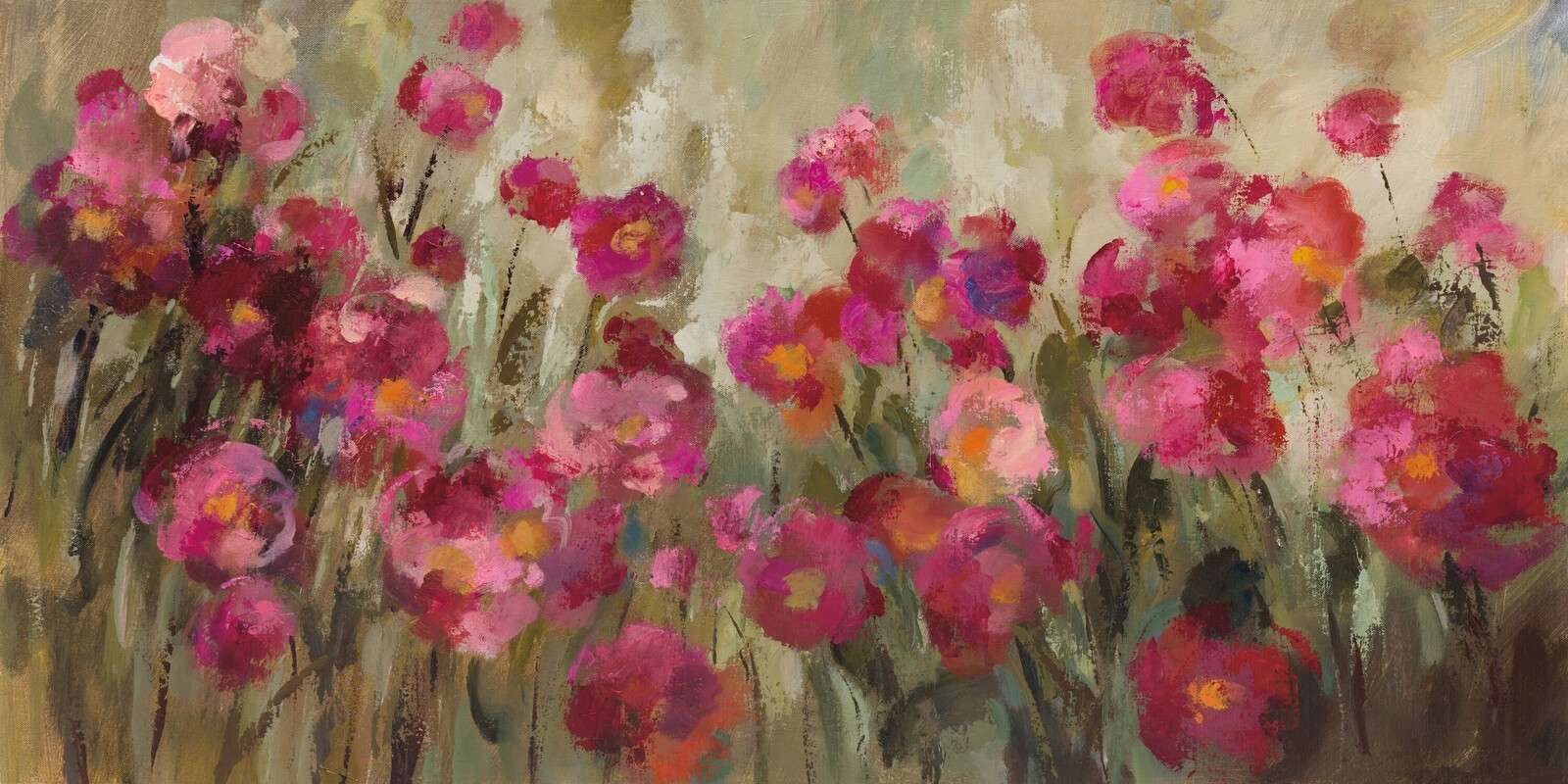 Czerwone kwiaty w letnim blasku.