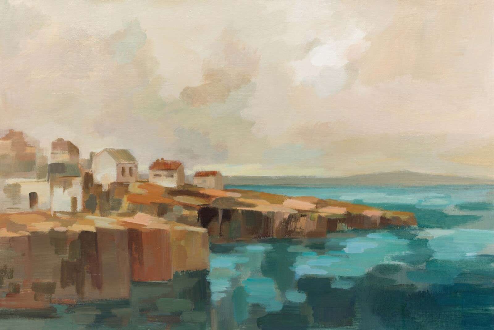 Spokojne domy na klifie nad morzem