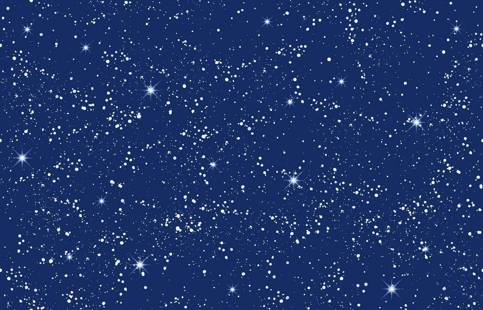 Iskrząca gwiaździsta noc w błękicie