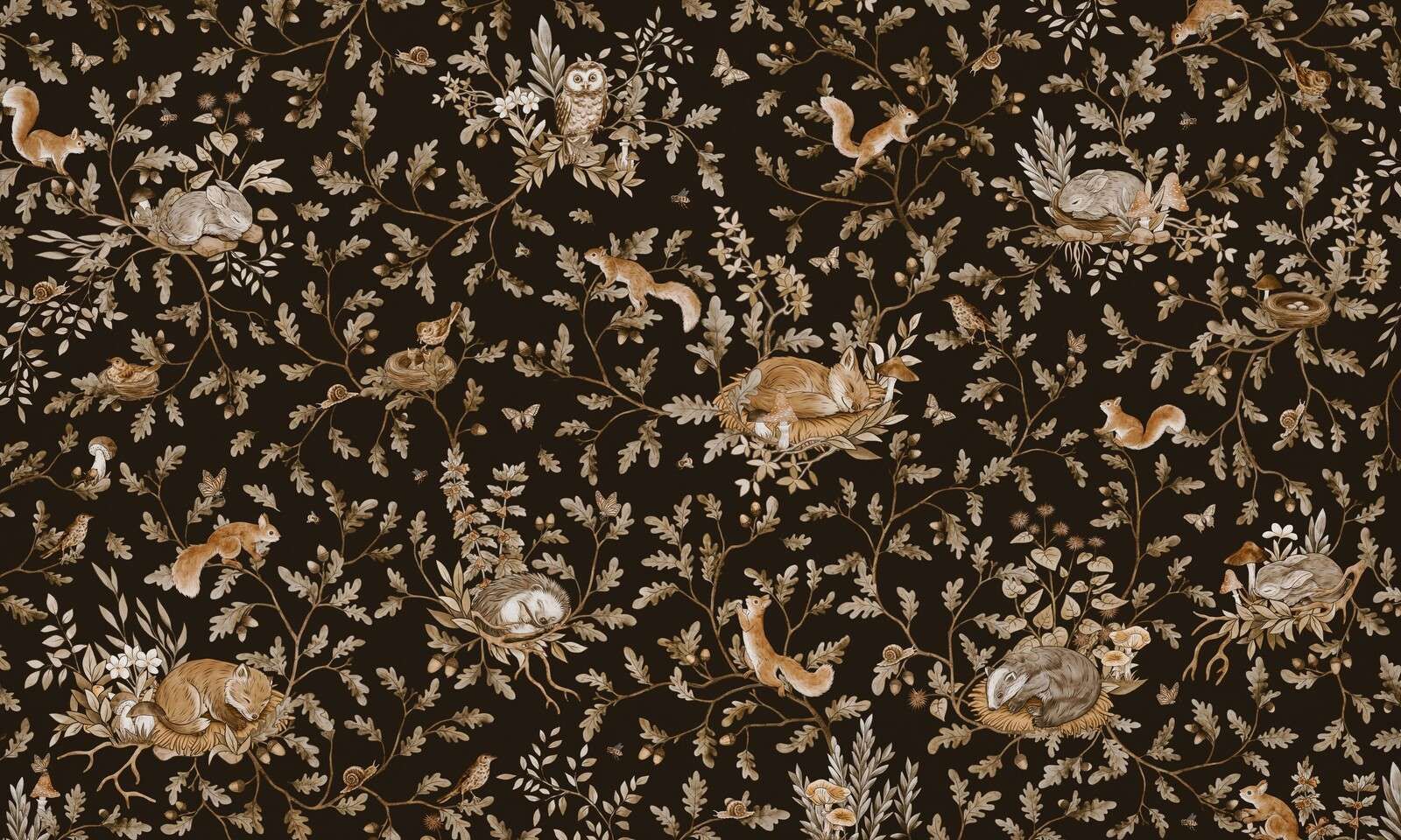 Playful Woods - Vintage - Black