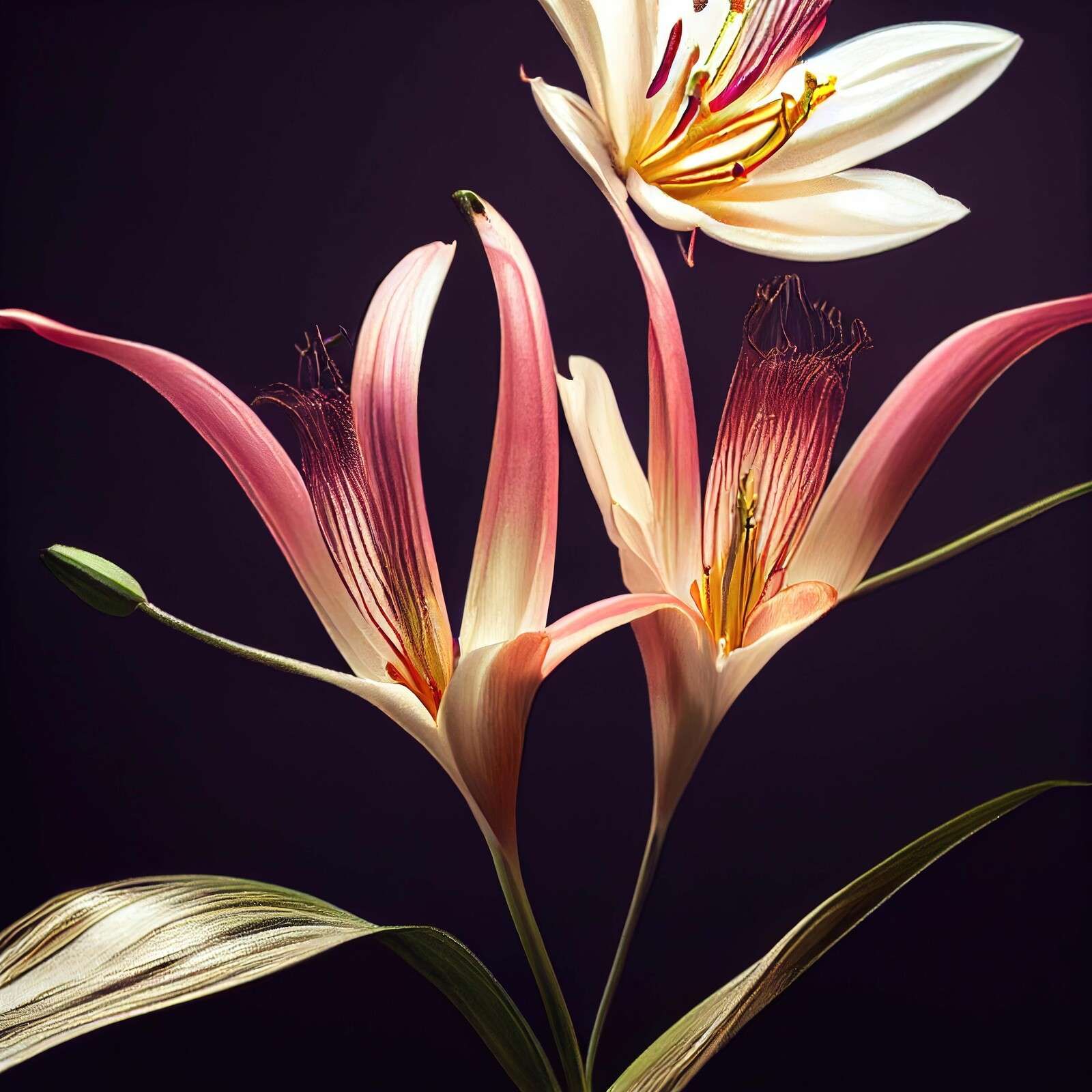 Makro azjatyckiego lilia Kwiat