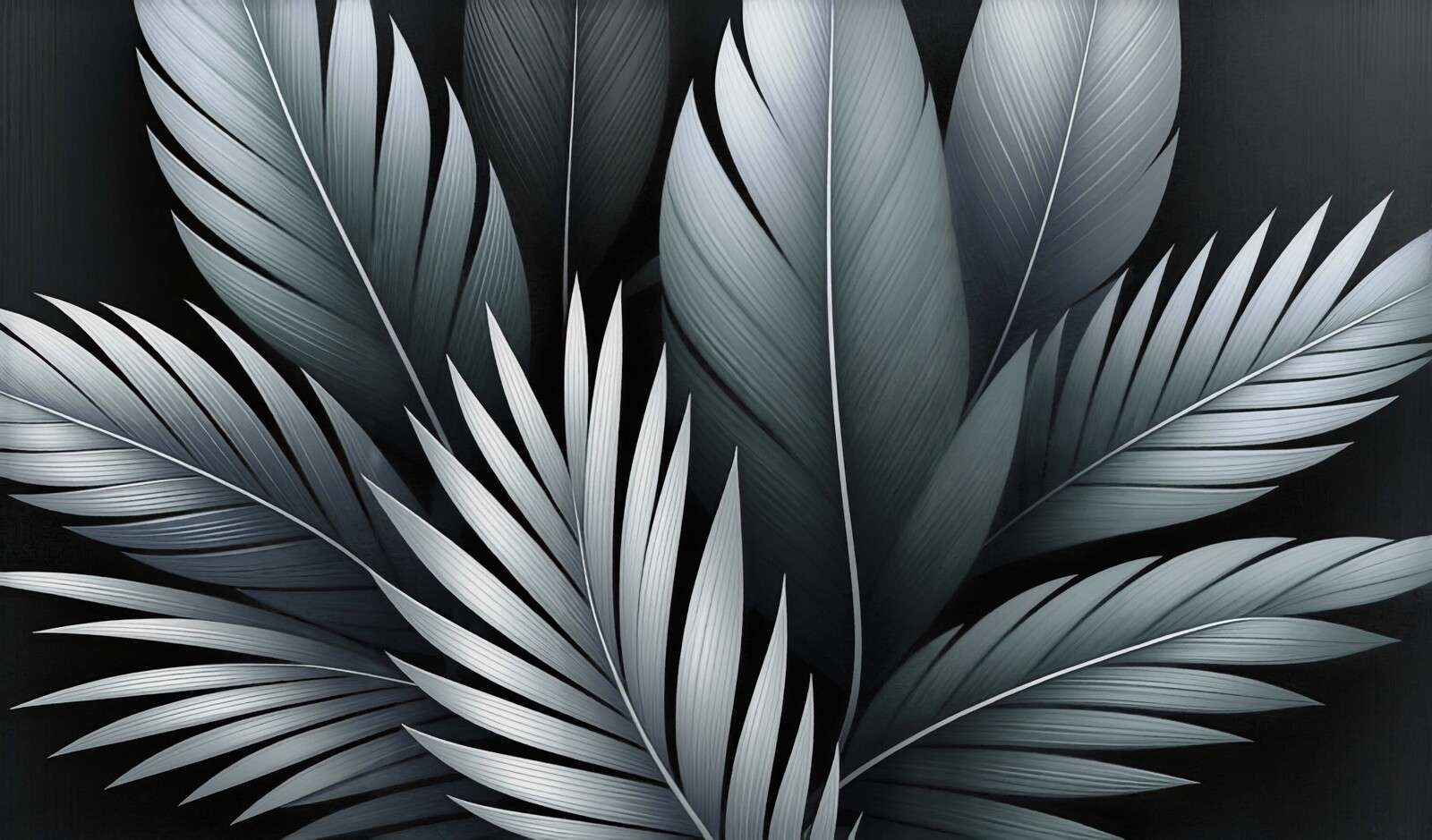 Chłodne pióra w delikatnych odcieniach szarości