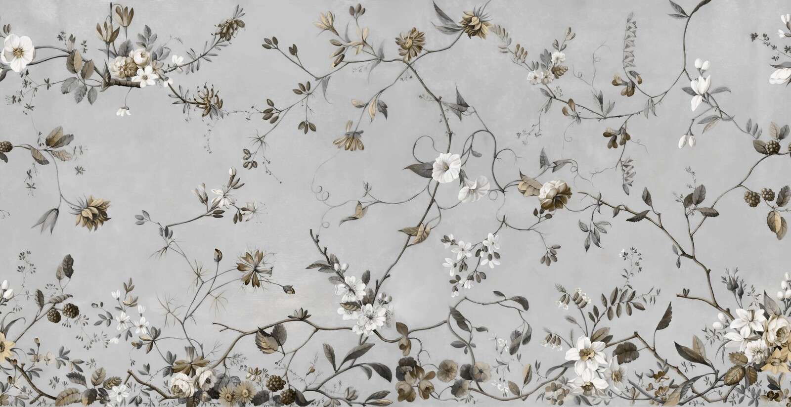 Eleganckie gałęzie kwiatów w sepii