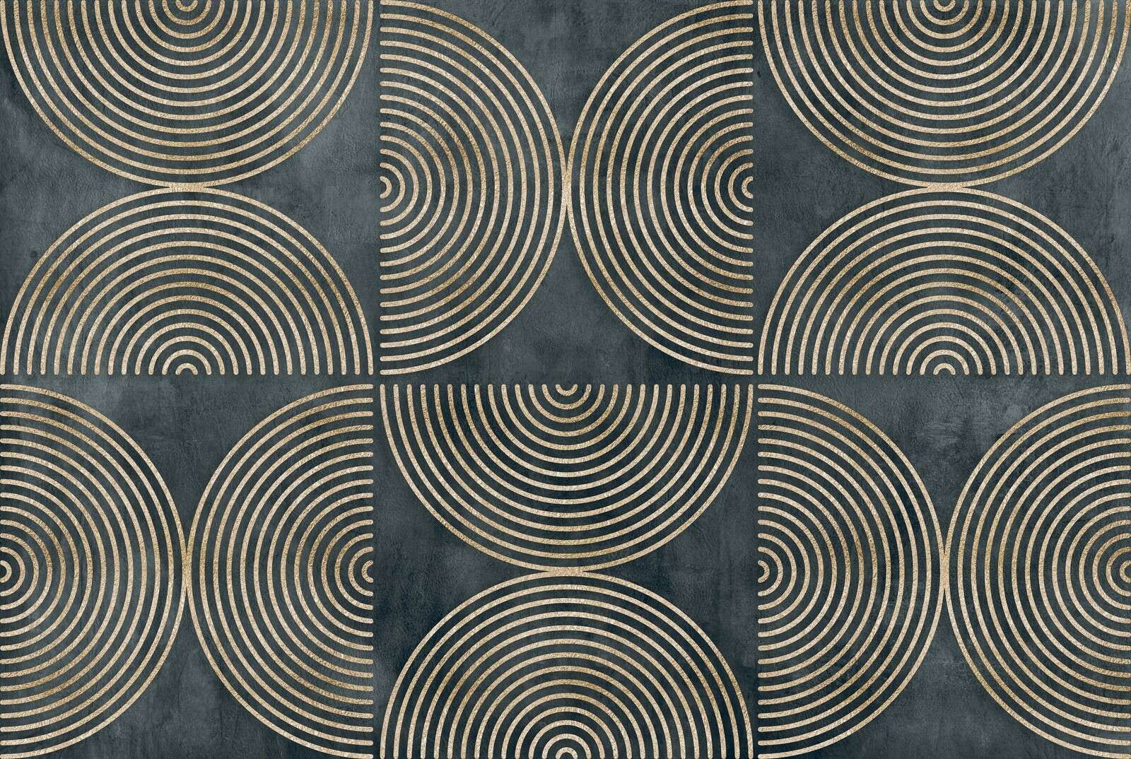 Eklektyczne kręgi nowoczesna sztuka złoto turkus