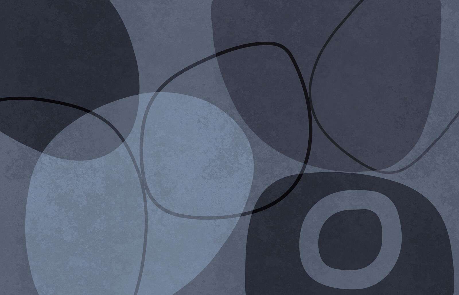 Kształt N w stylu mid-century, obrys, niebieskawoszary