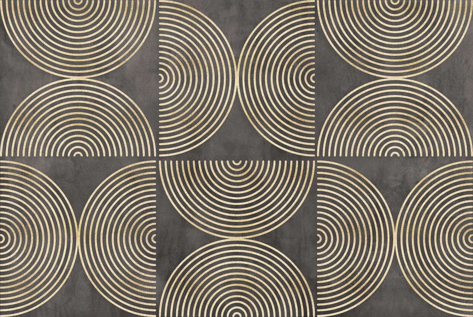 Eklektyczny krąg nowoczesnej sztuki złoty brąz