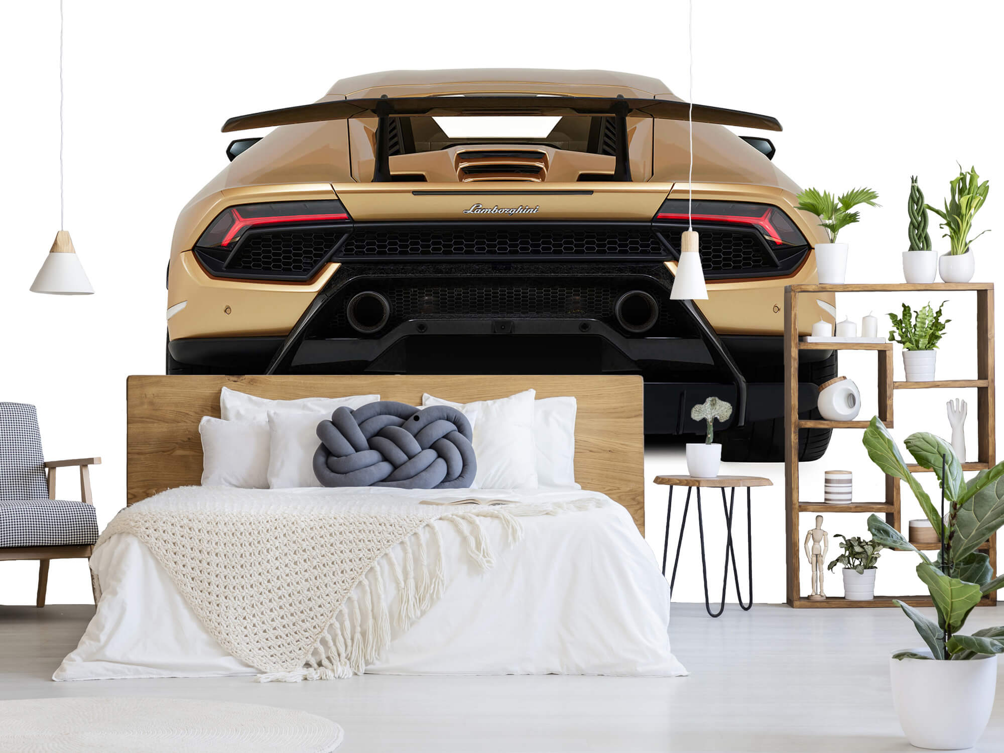 Wallpaper Lamborghini Huracán - Widok z tyłu, biały 6