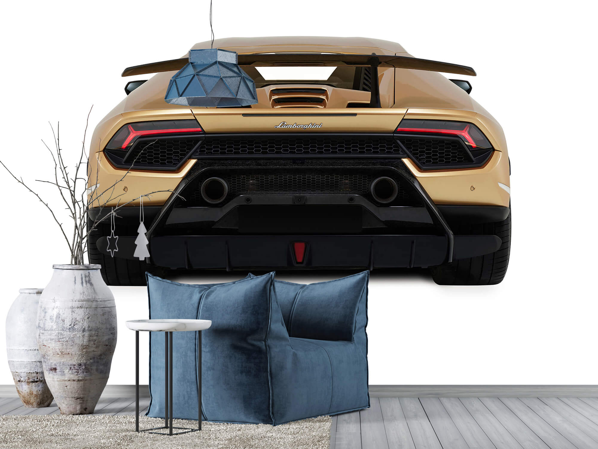 Wallpaper Lamborghini Huracán - Widok z tyłu, biały 9