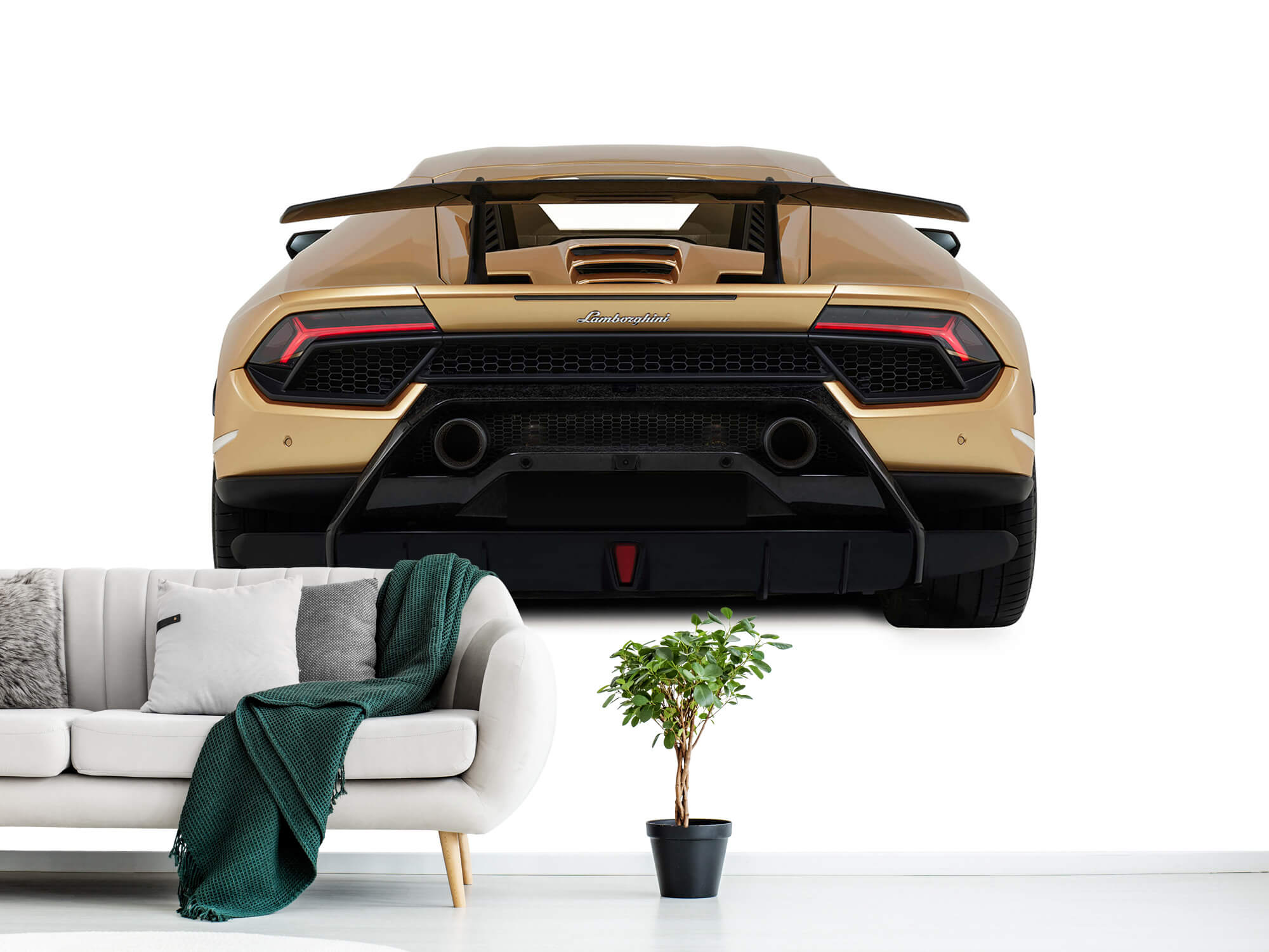 Wallpaper Lamborghini Huracán - Widok z tyłu, biały 2