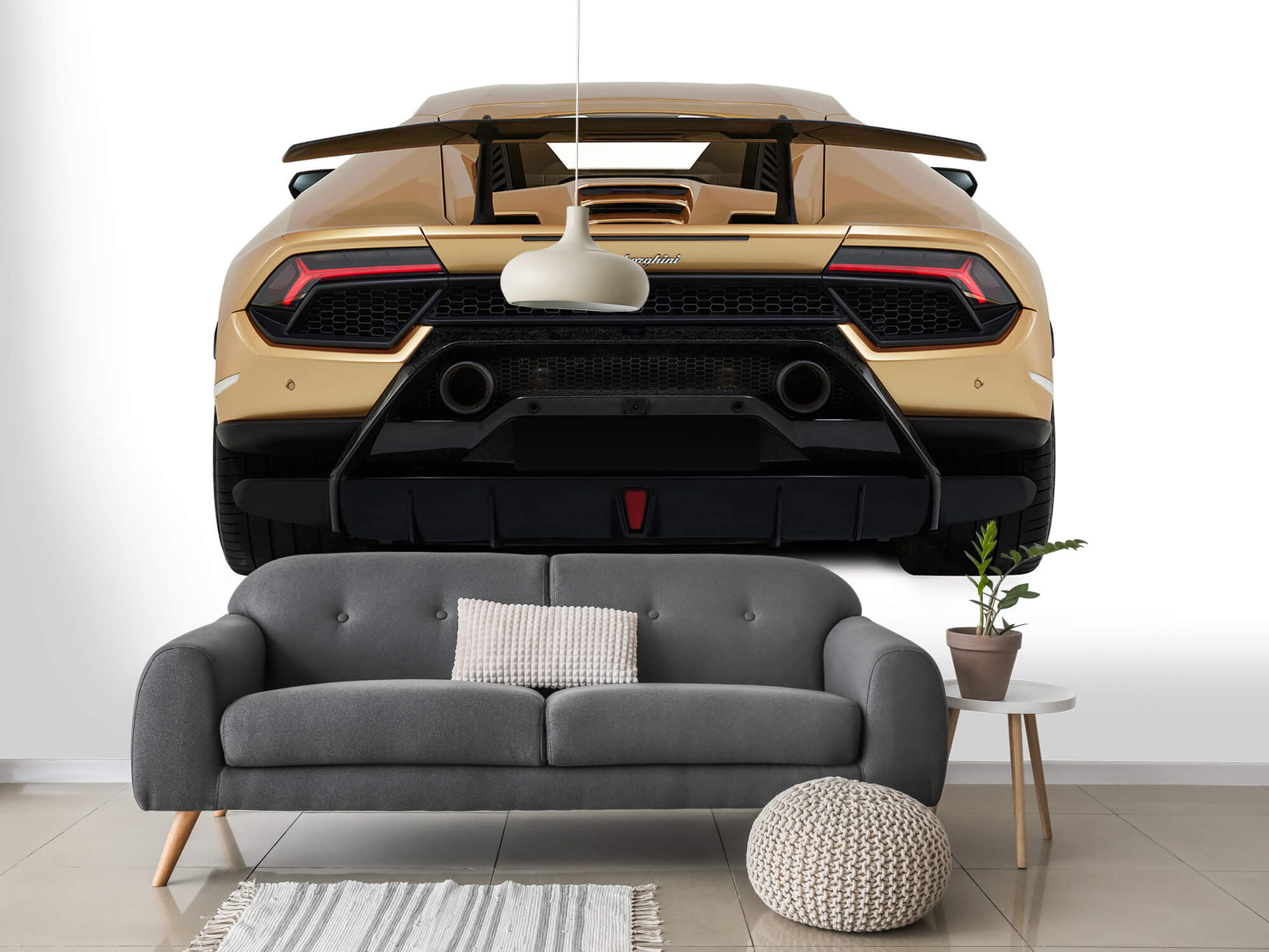 Wallpaper Lamborghini Huracán - Widok z tyłu, biały 3