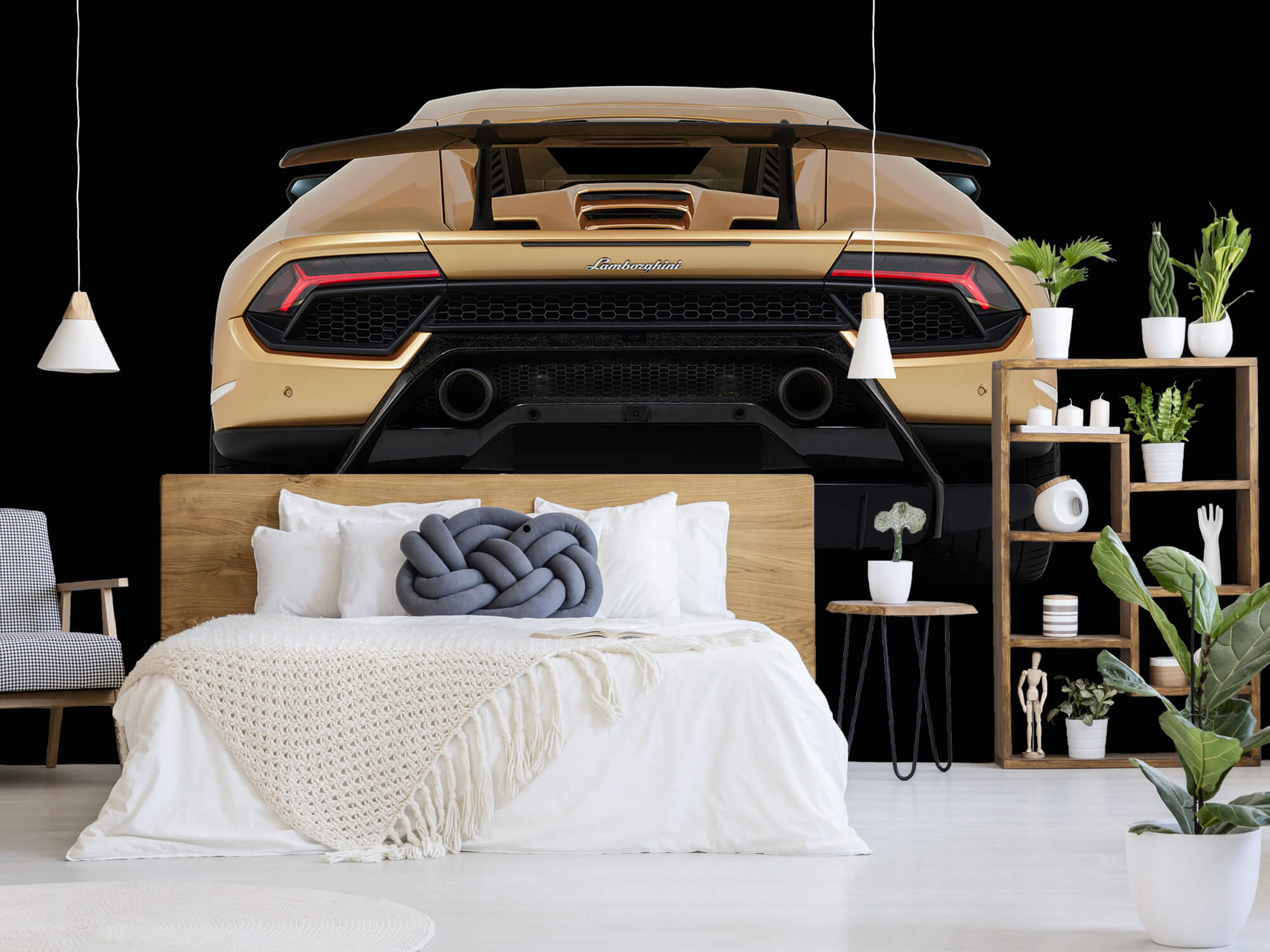 Wallpaper Lamborghini Huracán - Tył, czarny 1