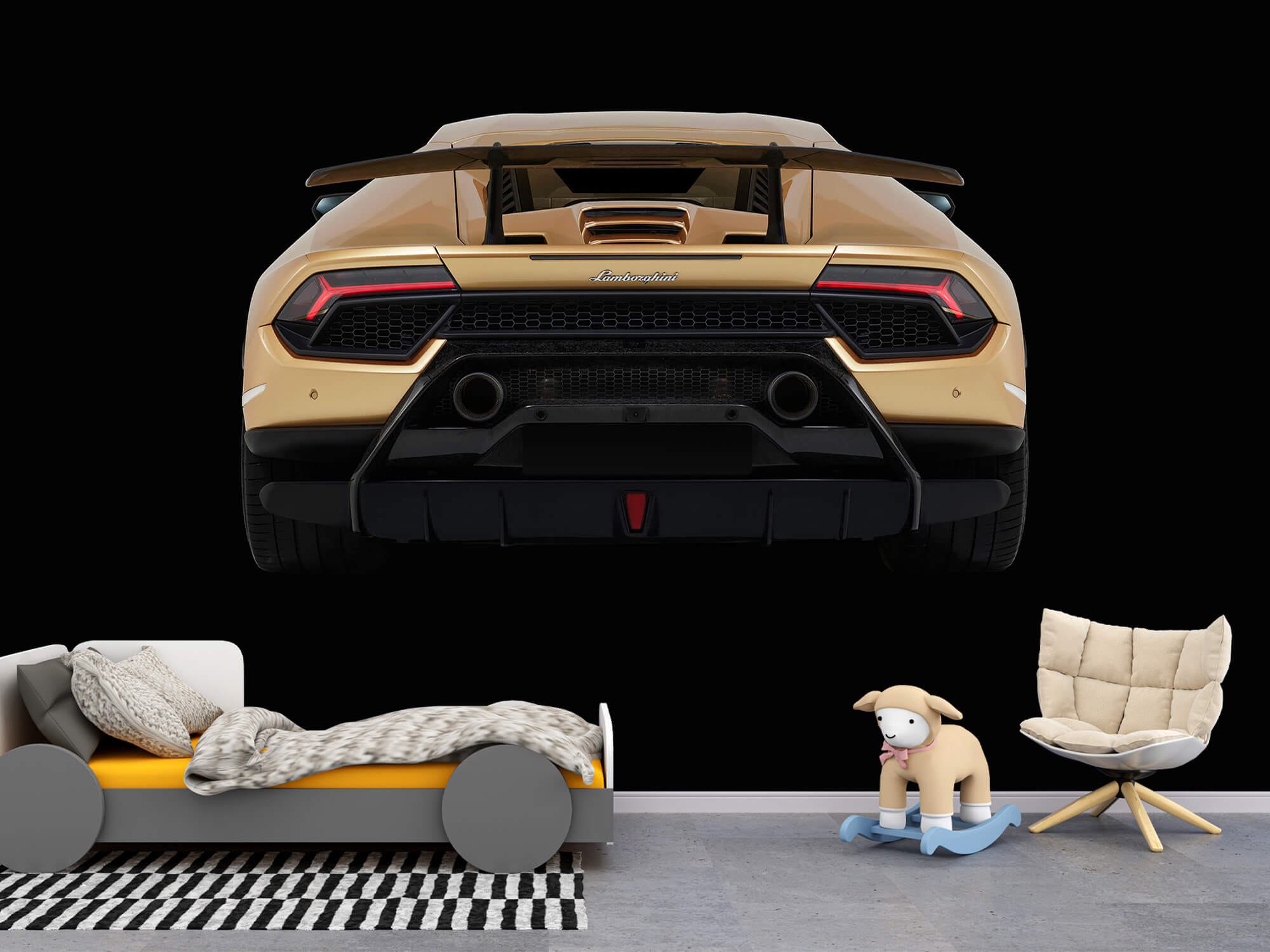 Wallpaper Lamborghini Huracán - Tył, czarny 4