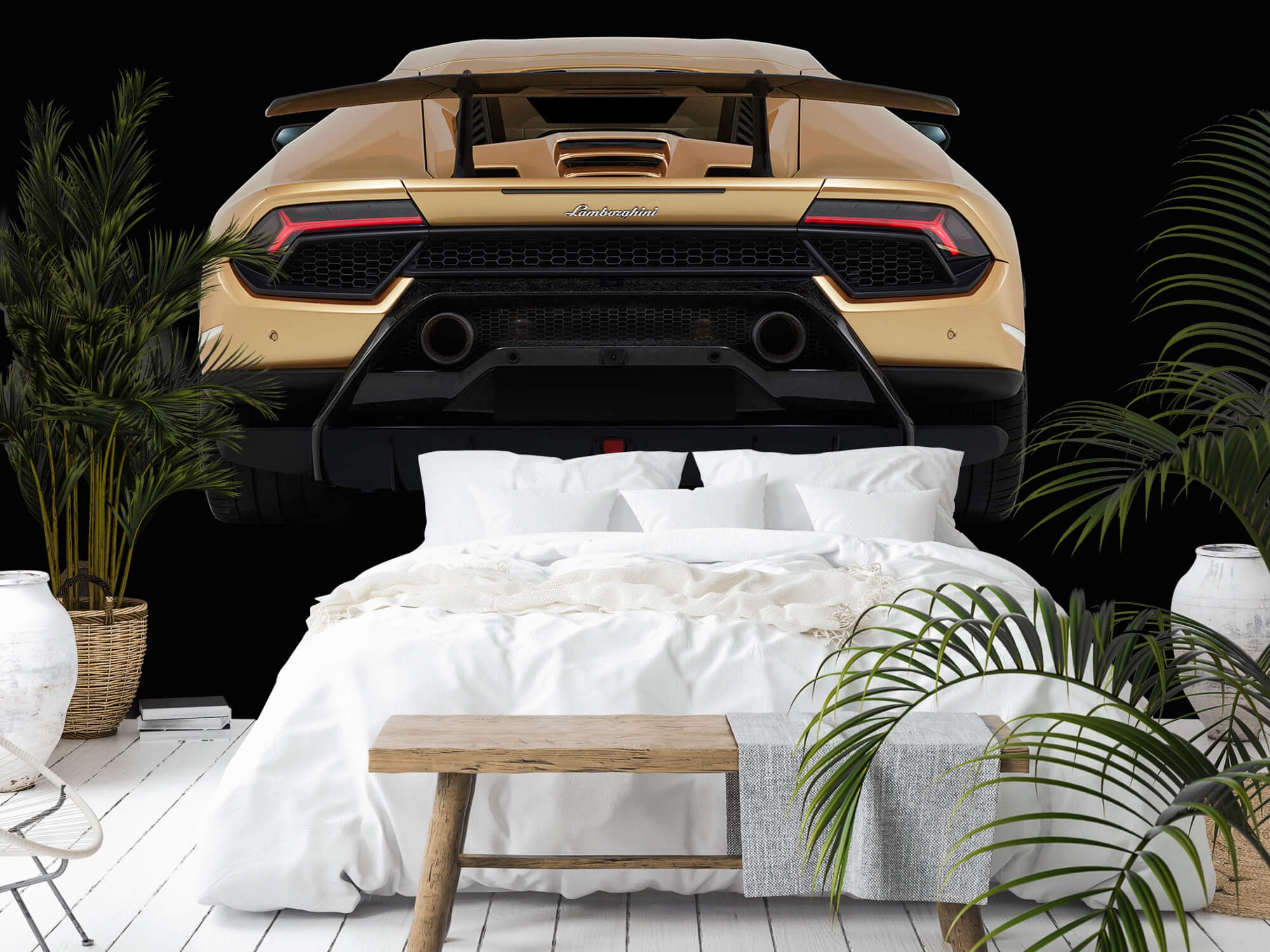 Wallpaper Lamborghini Huracán - Tył, czarny 9