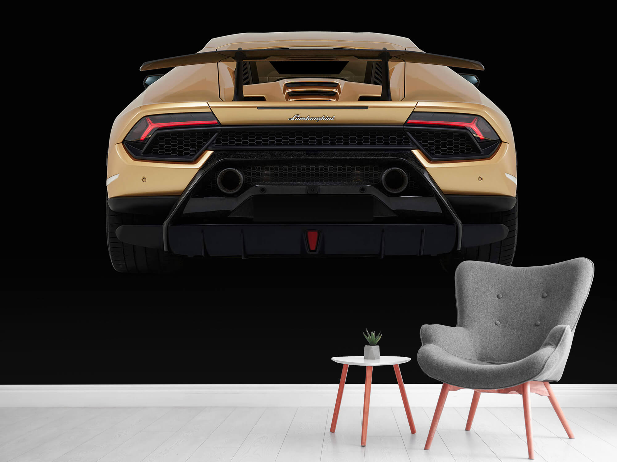Wallpaper Lamborghini Huracán - Tył, czarny 11