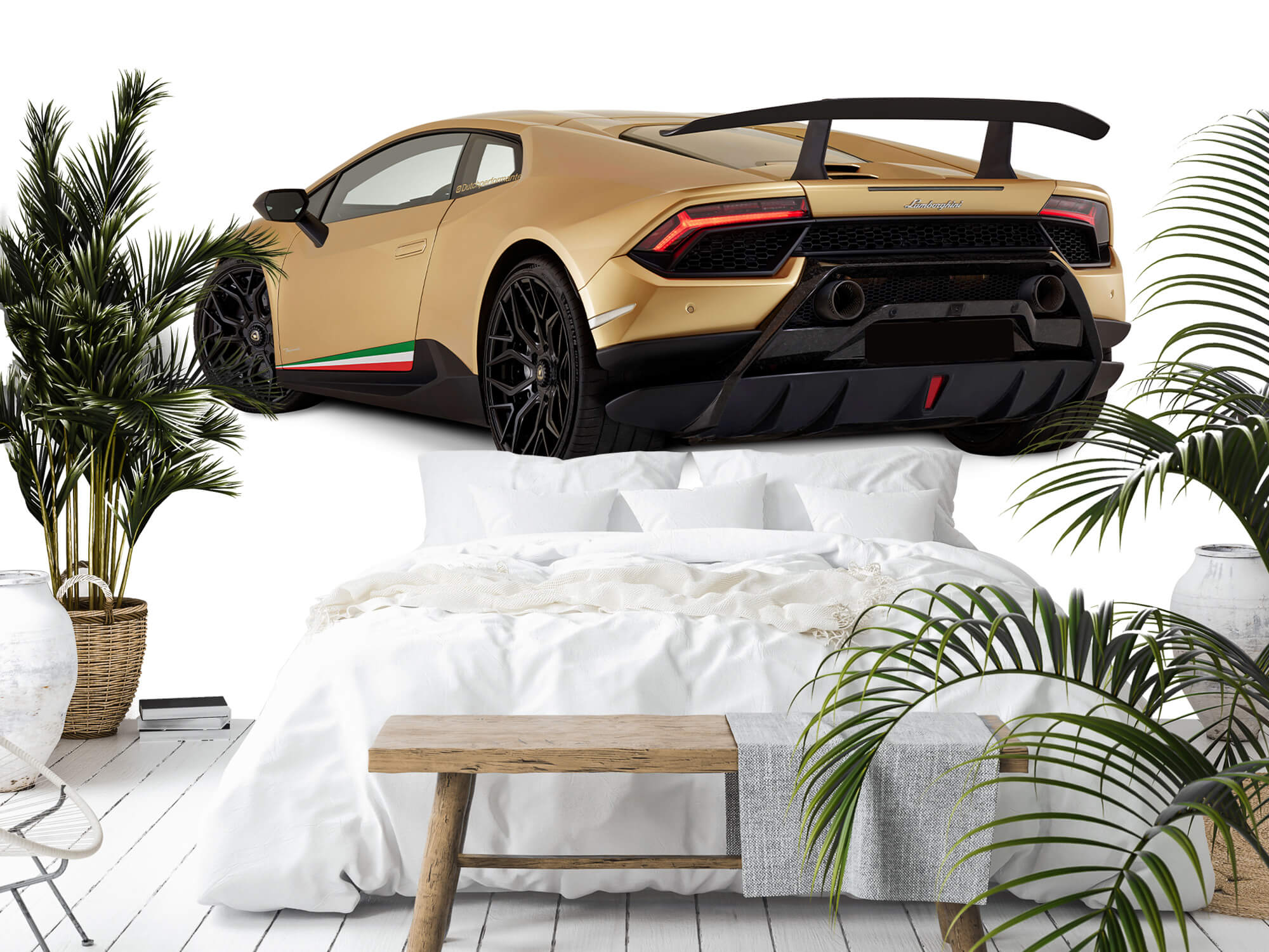 Wallpaper Lamborghini Huracán - Lewa tylna strona, biały 2