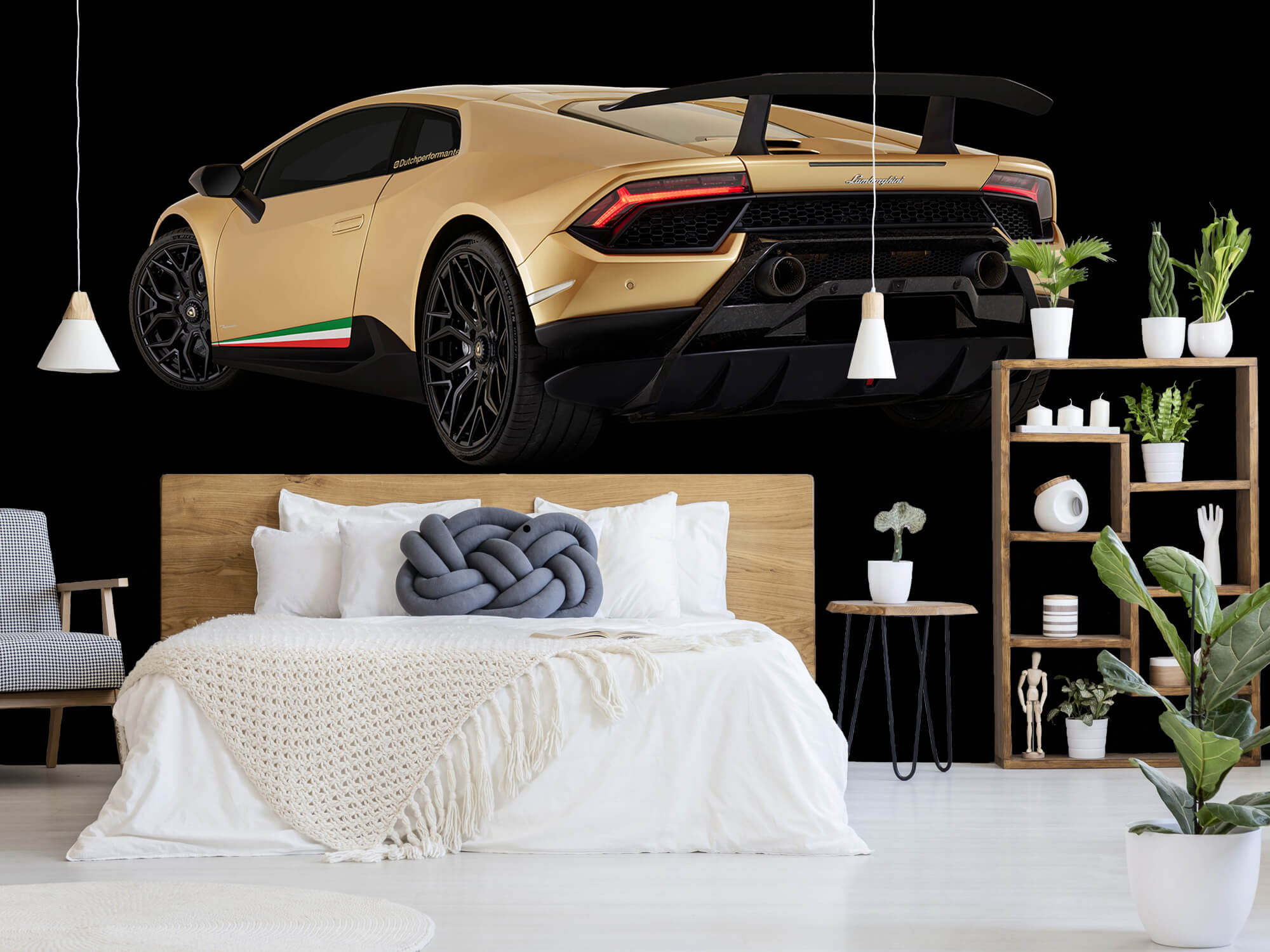 Wallpaper Lamborghini Huracán - Lewa tylna Strona, czarny 1