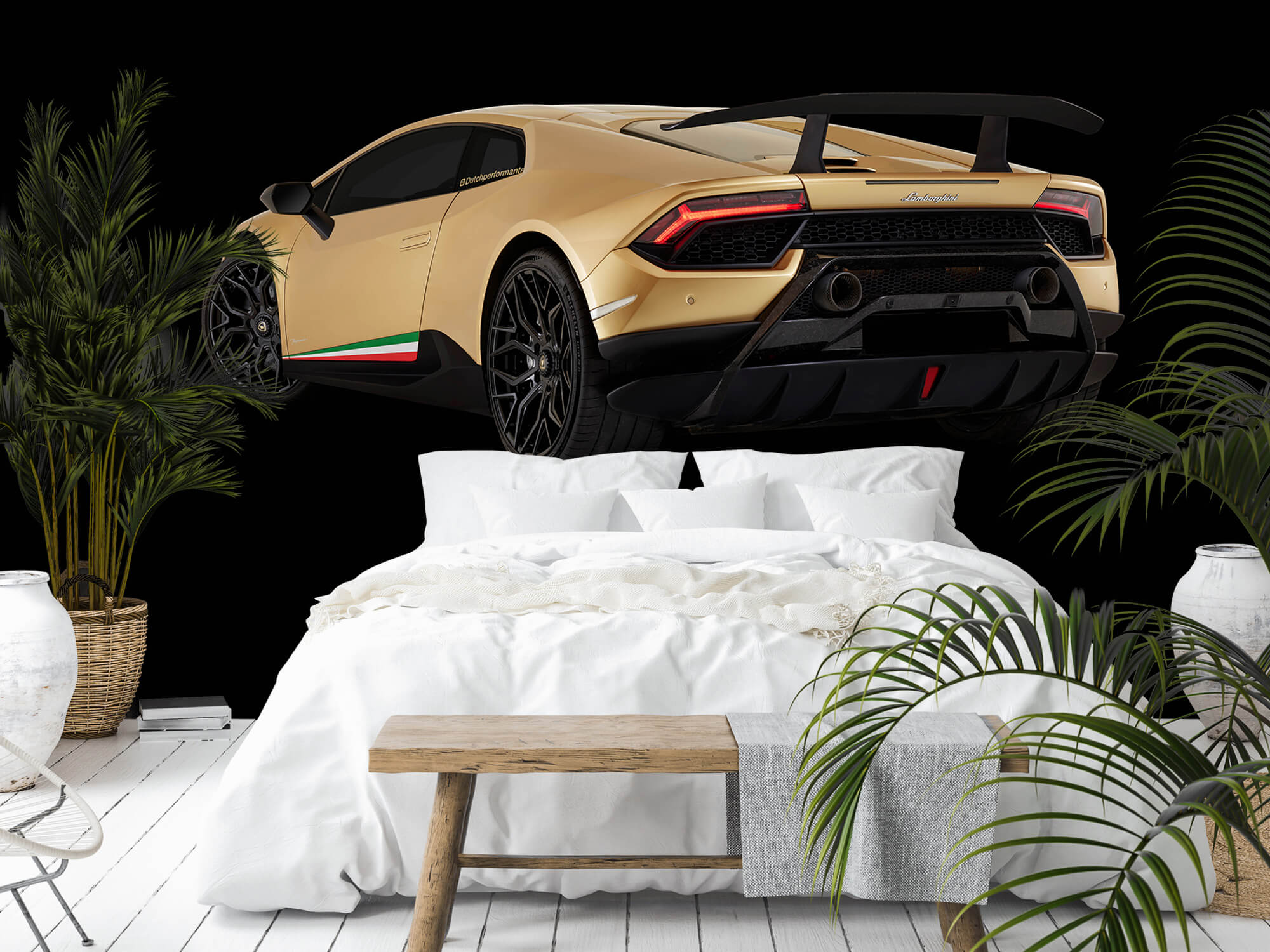Wallpaper Lamborghini Huracán - Lewa tylna Strona, czarny 5