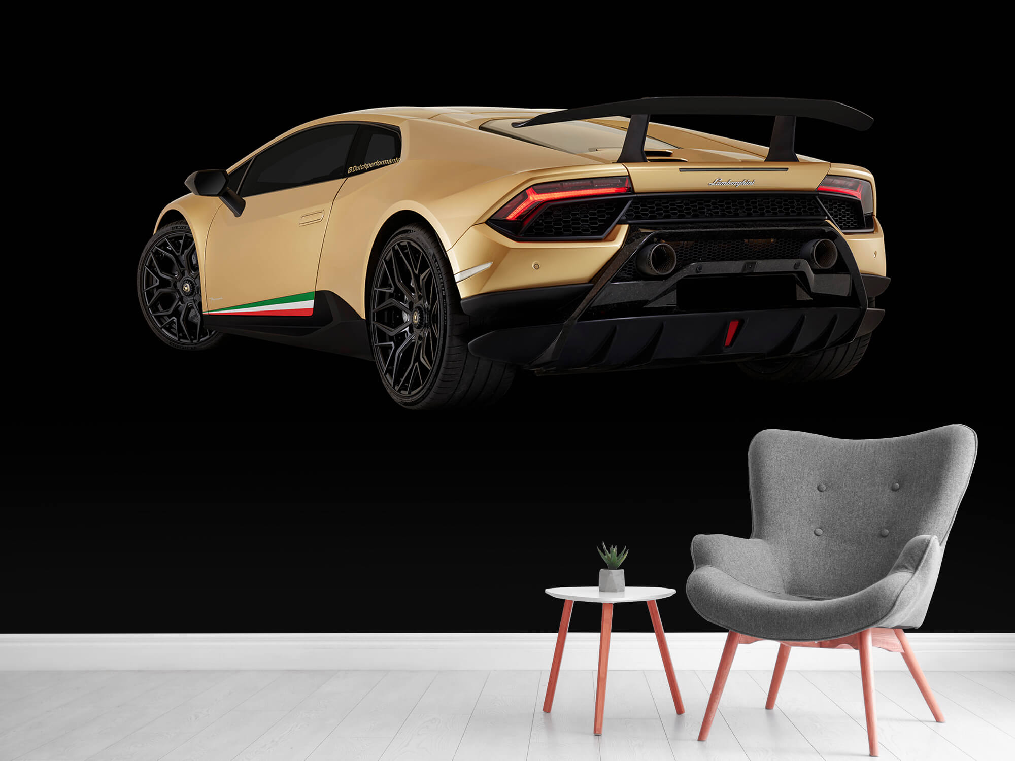 Wallpaper Lamborghini Huracán - Lewa tylna Strona, czarny 12
