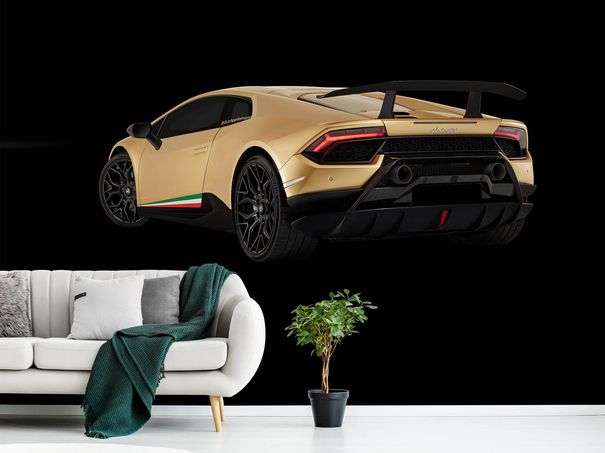 Wallpaper Lamborghini Huracán - Lewa tylna Strona, czarny 13
