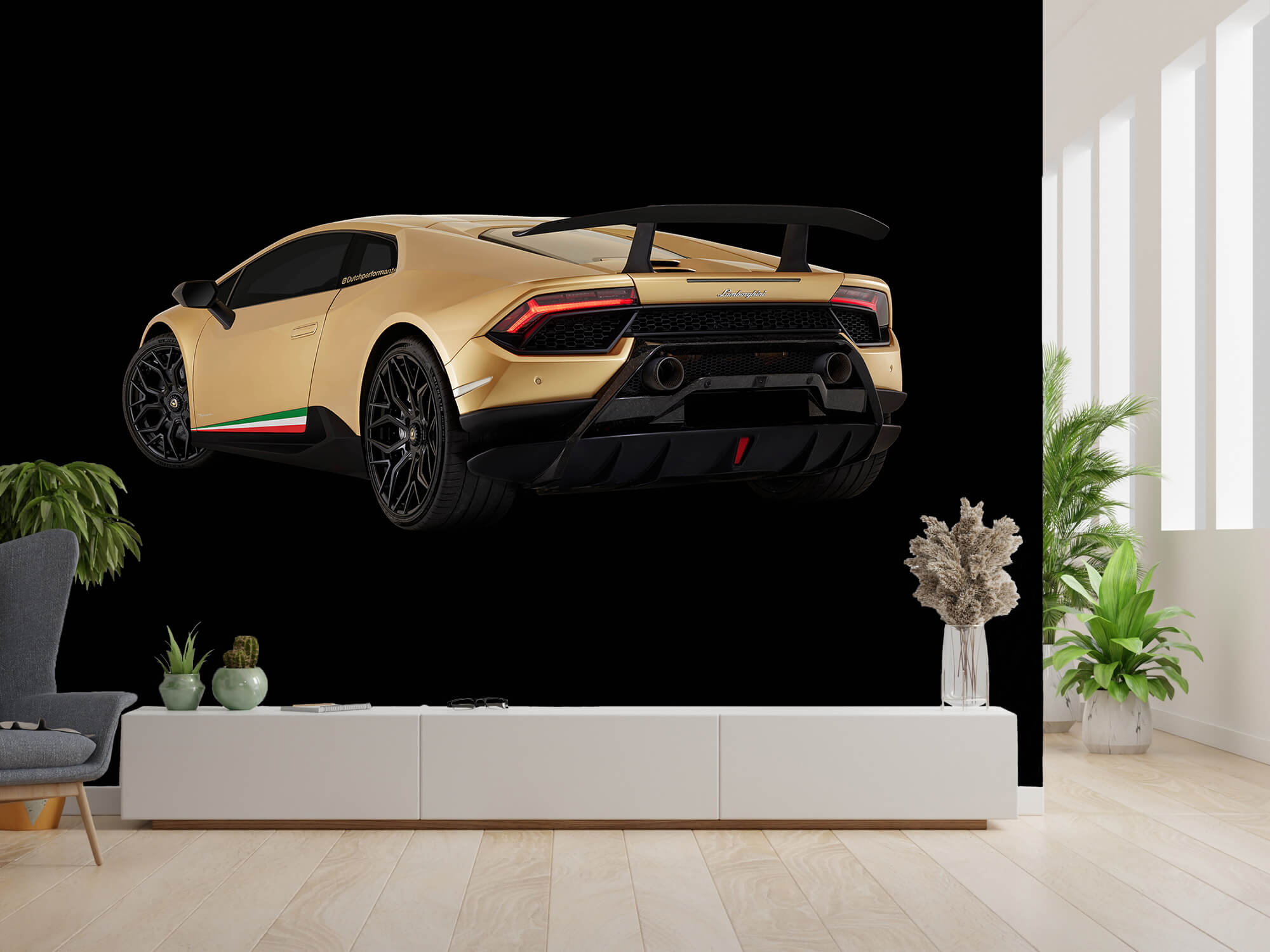 Wallpaper Lamborghini Huracán - Lewa tylna Strona, czarny 9