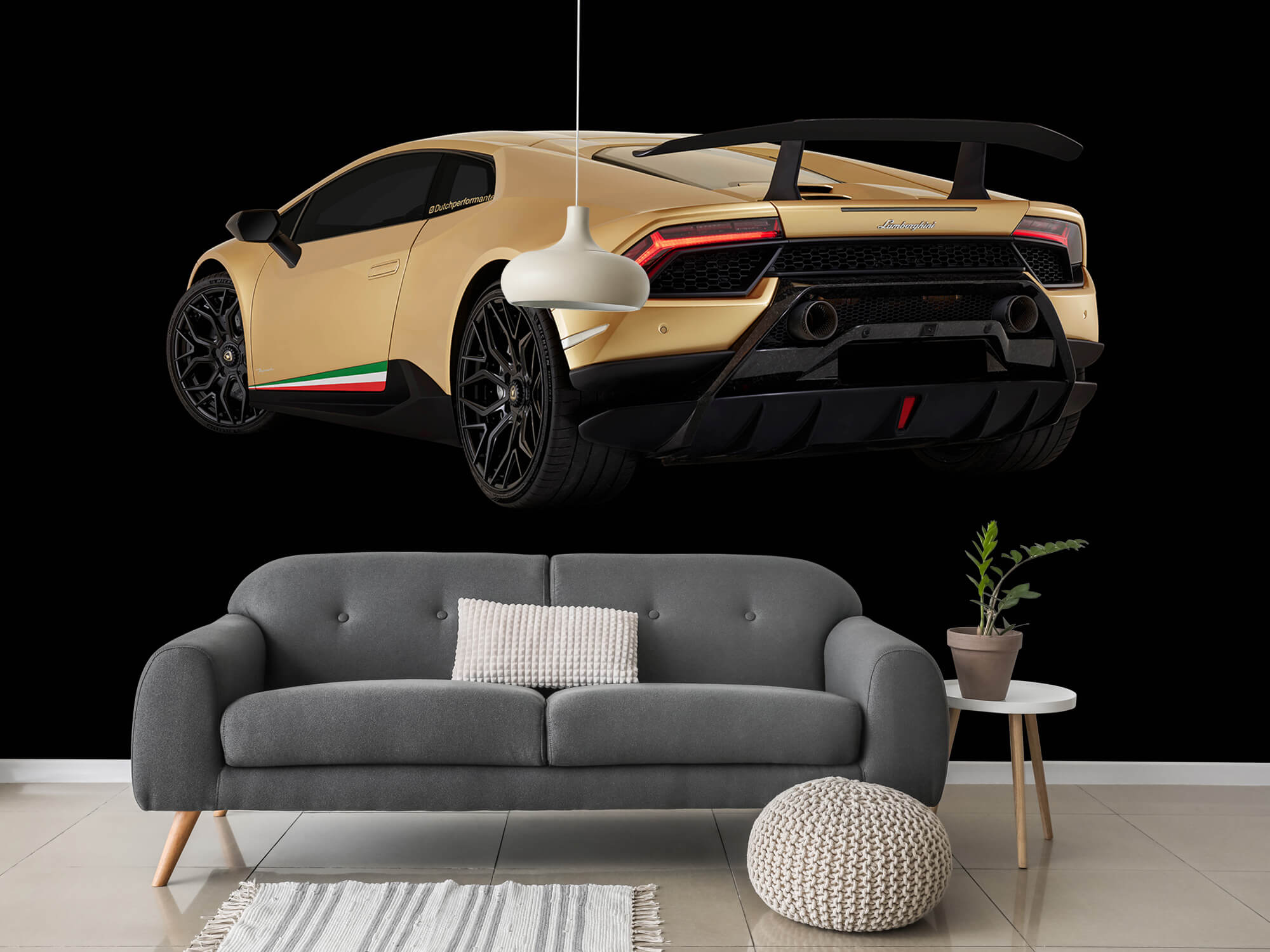 Wallpaper Lamborghini Huracán - Lewa tylna Strona, czarny 3