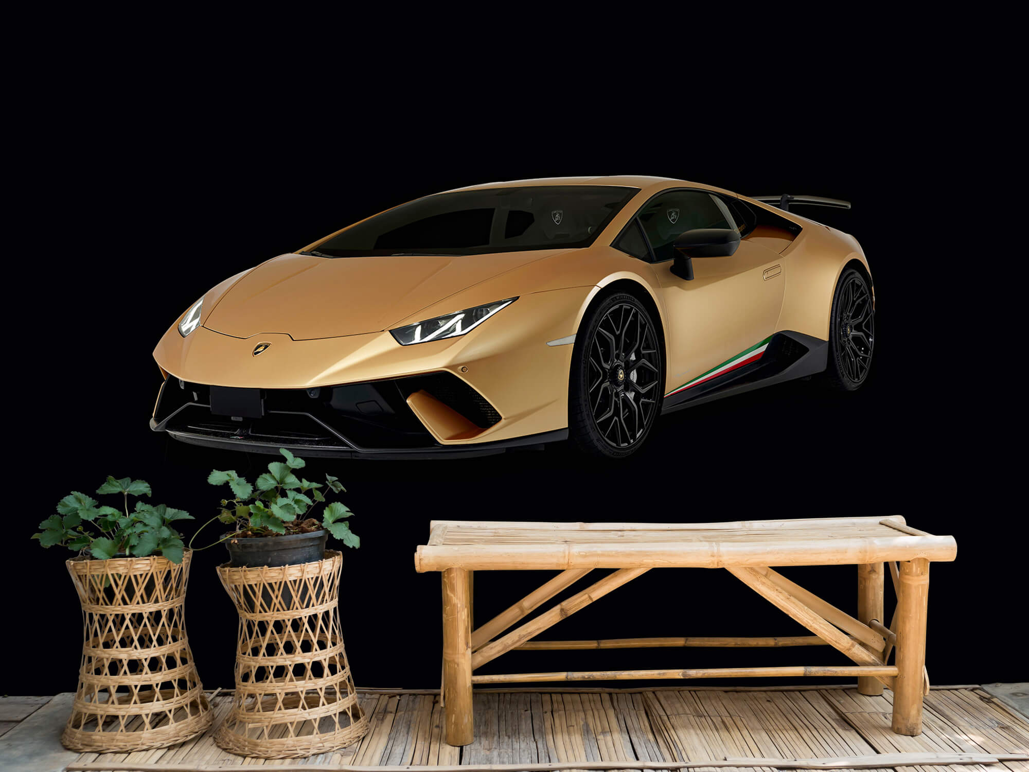 Wallpaper Lamborghini Huracán - Prawy przód, czarny 6