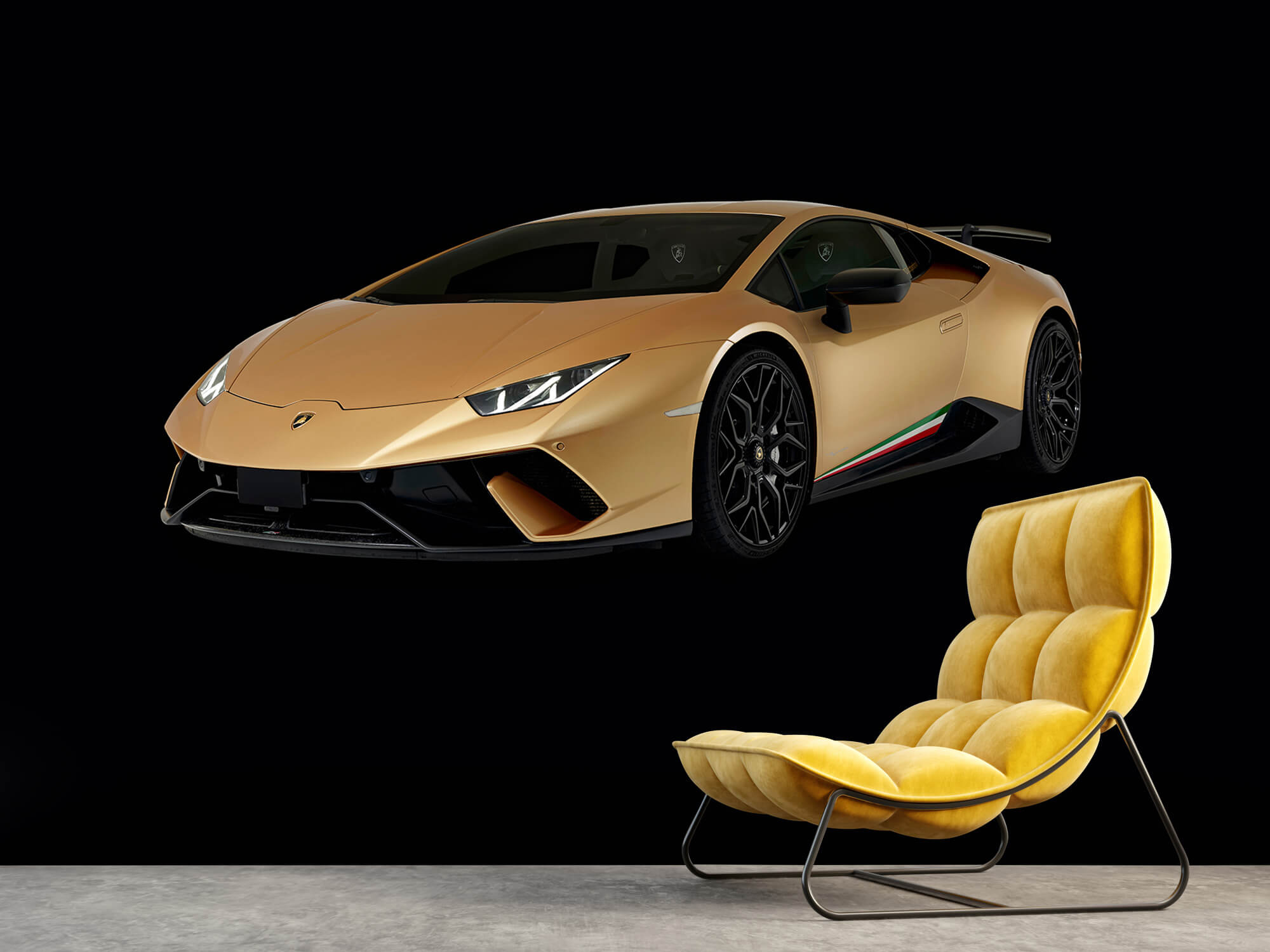 Wallpaper Lamborghini Huracán - Prawy przód, czarny 3
