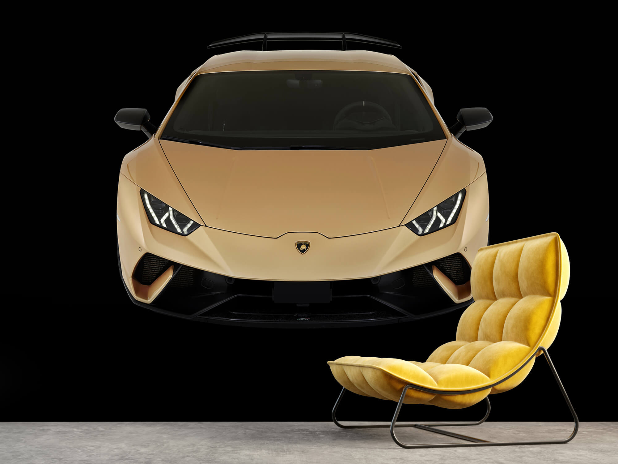 Wallpaper Lamborghini Huracán - Przód od góry, czarny 8