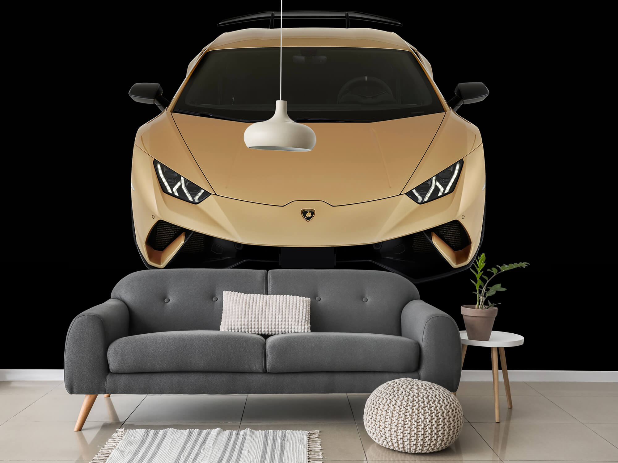 Wallpaper Lamborghini Huracán - Przód od góry, czarny 3