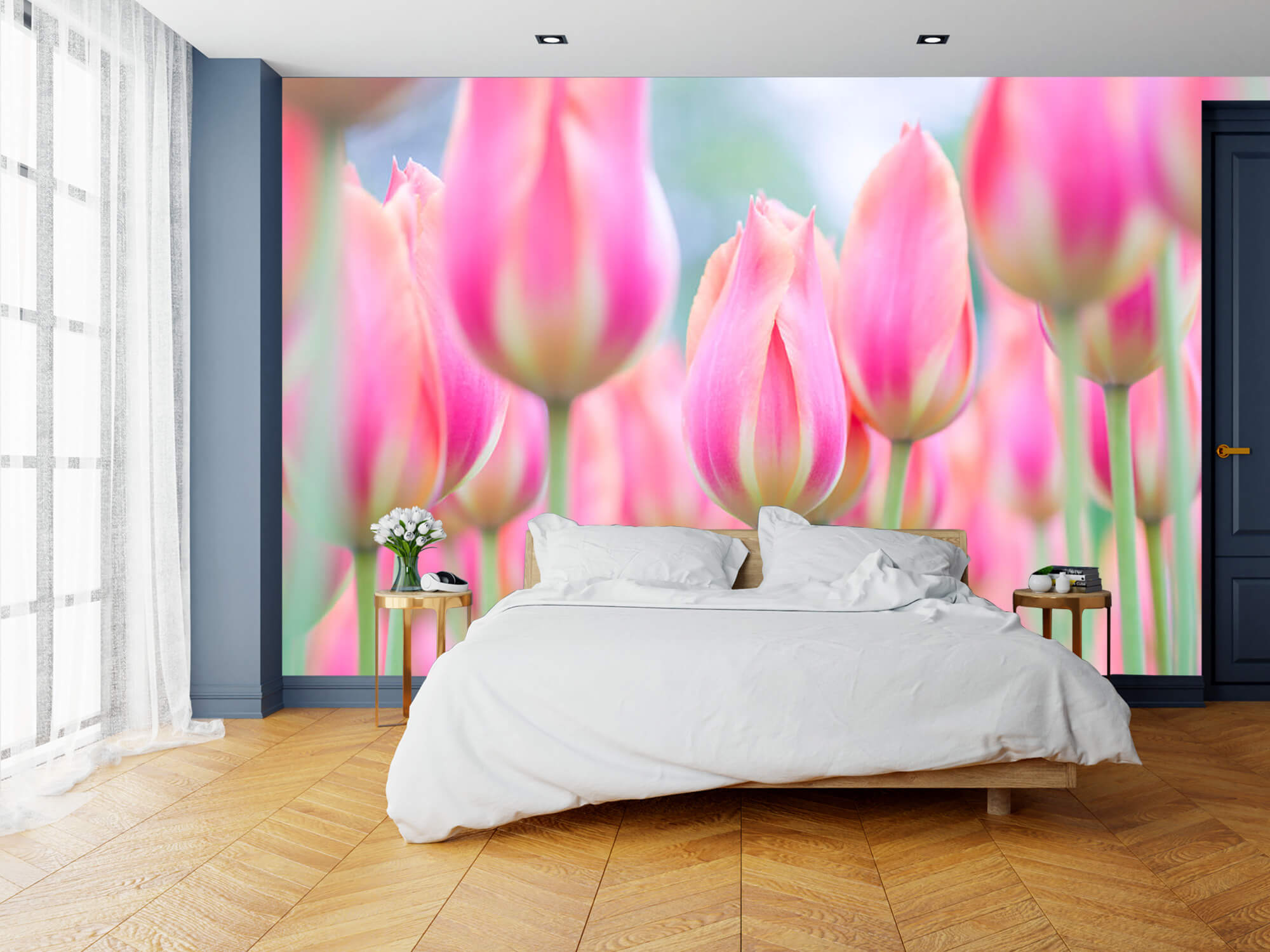  Zbliżenie na różowe tulipany 10